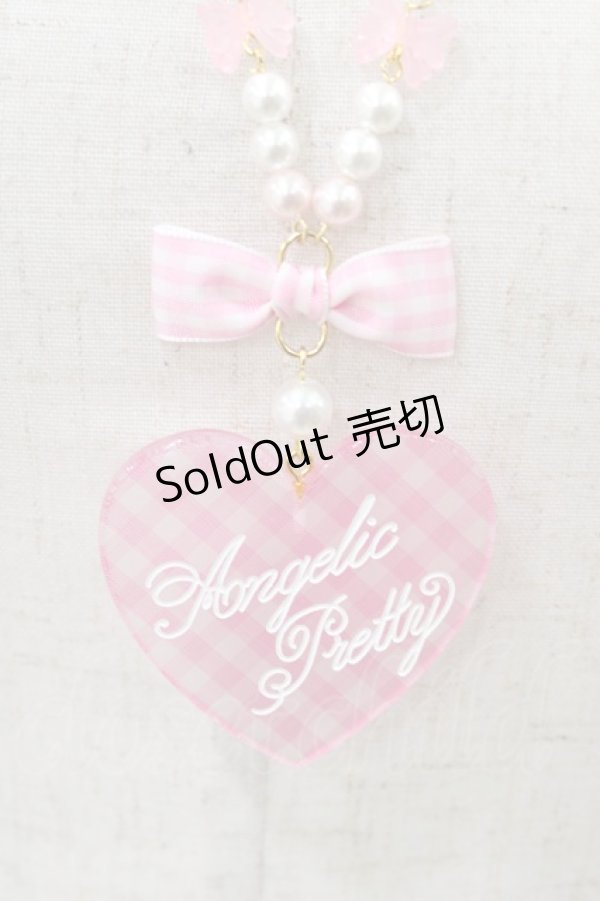 画像1: Angelic Pretty / Lovelyギンガムネックレス  ピンク H-25-12-05-1015-AP-AC-NS-ZH (1)