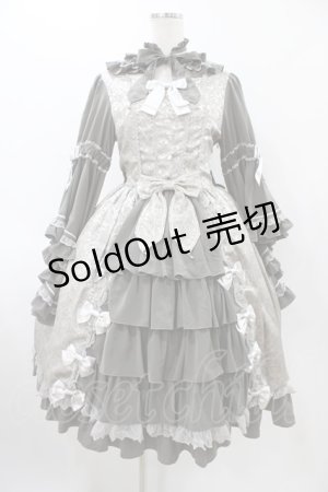 画像: metamorphose / ノーブルジャガード姫袖ワンピース Free グレー H-25-12-05-1018-ME-OP-NS-ZH