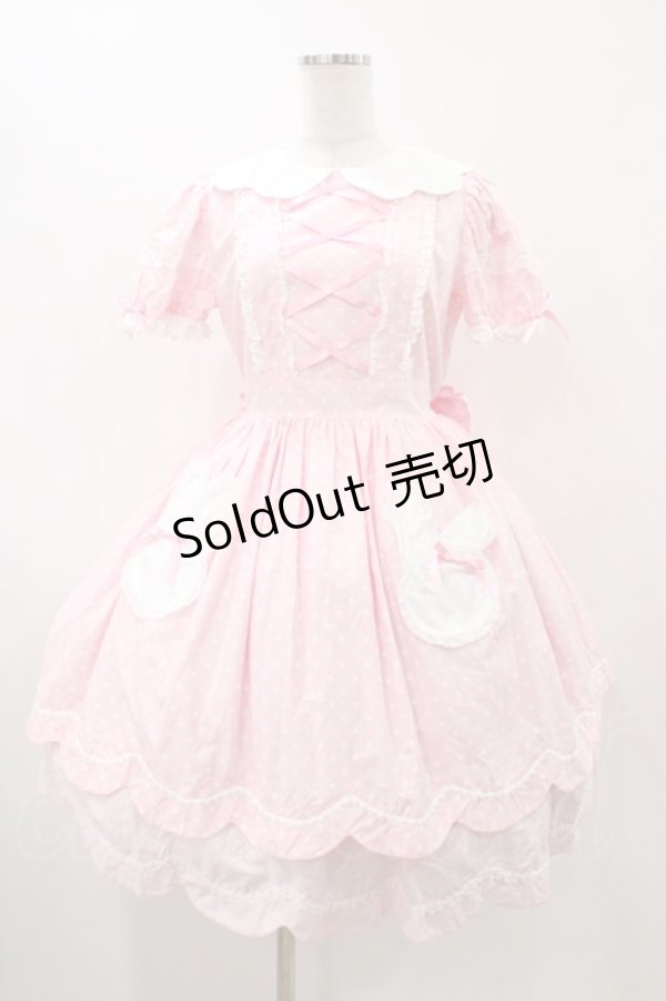 画像1: Angelic Pretty / うさぎちゃんポッケワンピース Free ピンク H-25-12-05-1020-AP-OP-NS-ZH (1)