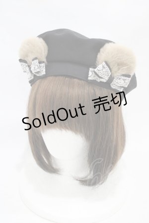 画像: Amavel / Bears Closet ベレー帽  ブラック H-25-12-05-1003-CA-AC-NS-ZH