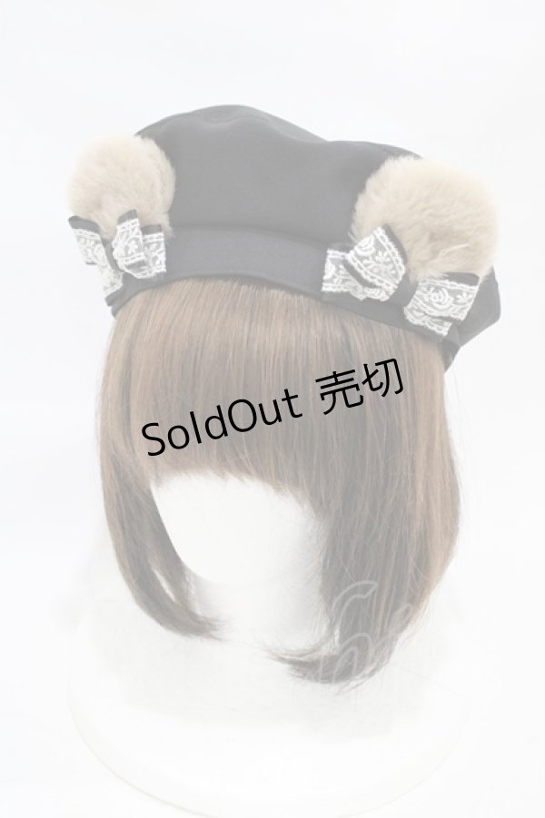 画像1: Amavel / Bears Closet ベレー帽  ブラック H-25-12-05-1003-CA-AC-NS-ZH (1)