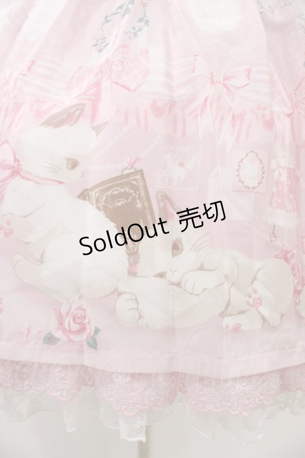 画像5: Angelic Pretty / Romantic Catワンピース Free ピンク H-25-12-05-1021-AP-OP-NS-ZH (5)