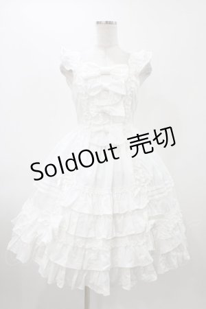 画像: Angelic Pretty / Sweetフリルジャンパースカート Free ホワイト H-25-12-05-1023-AP-OP-NS-ZH