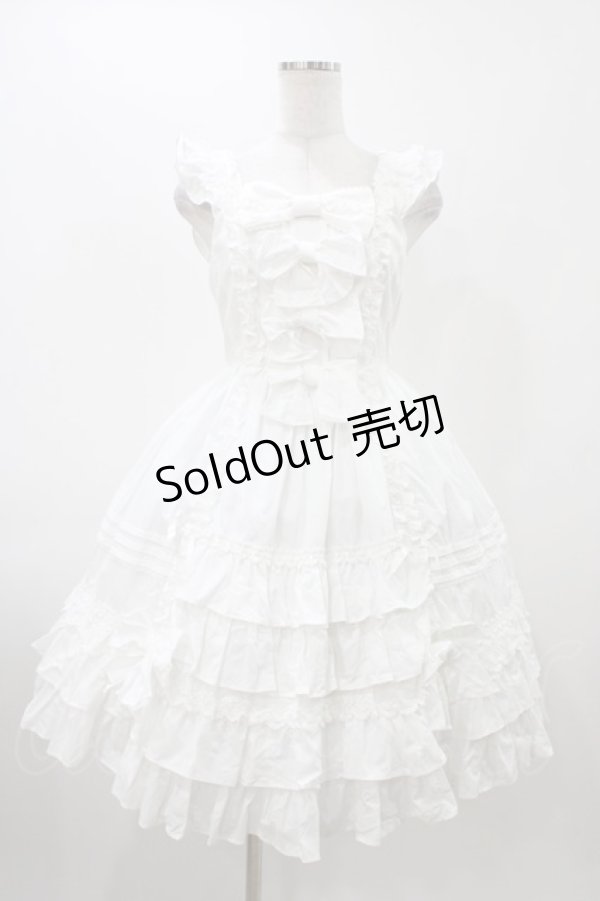 画像1: Angelic Pretty / Sweetフリルジャンパースカート Free ホワイト H-25-12-05-1023-AP-OP-NS-ZH (1)