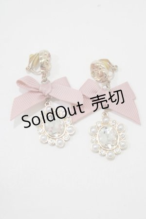 画像: m petit by misako / AM*NIPLビジューイヤリング  ピンク H-25-12-05-054-LO-AC-NS-ZH