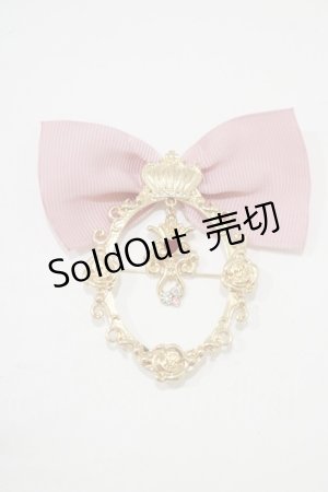 画像: m petit by misako / AMクラウンビジューブローチ  ピンク H-25-12-05-060-LO-AC-NS-ZH