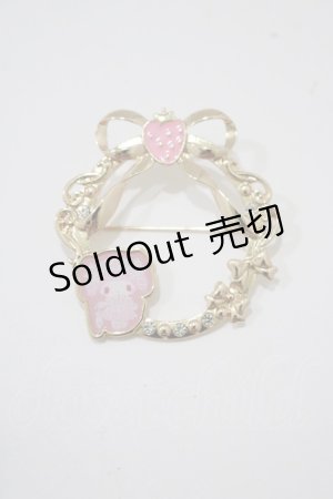 画像: m petit by misako / AMマイメロブローチ  ピンク H-25-12-05-062-LO-AC-NS-ZH