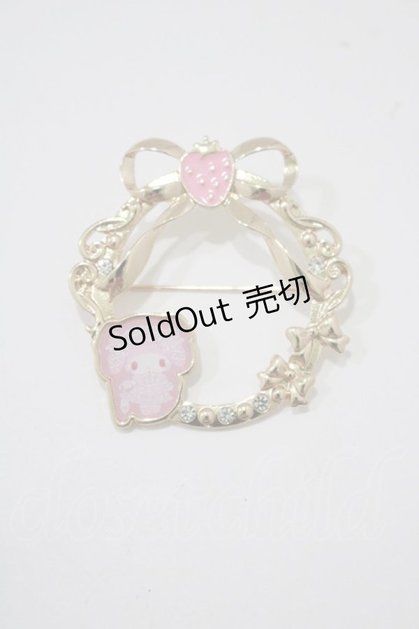 画像1: m petit by misako / AMマイメロブローチ  ピンク H-25-12-05-062-LO-AC-NS-ZH (1)