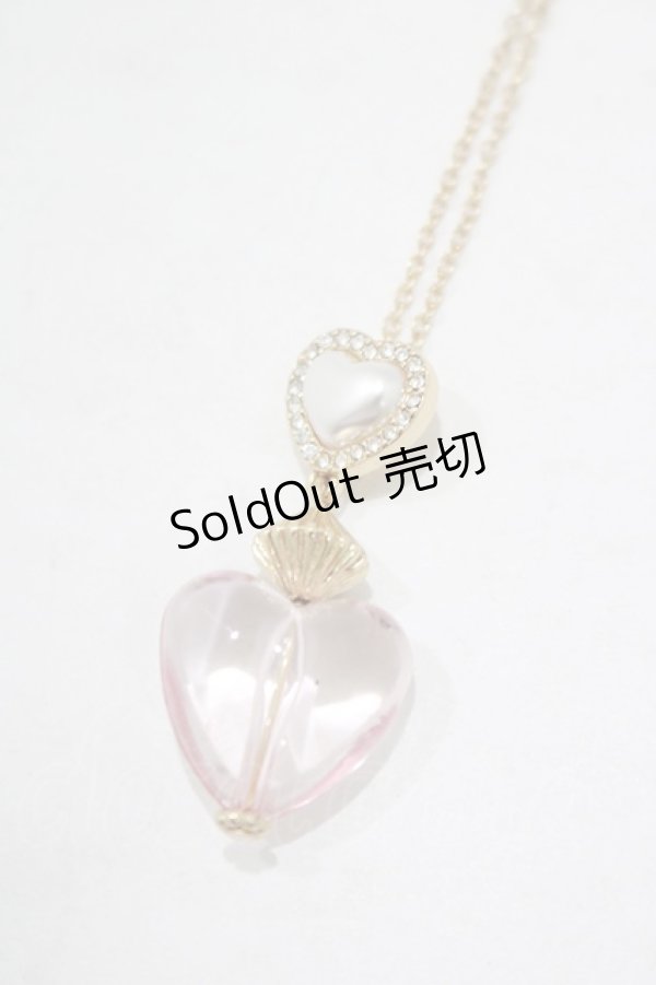 画像1: m petit by misako / AMハートネックレス  ピンク H-25-12-05-064-LO-AC-NS-ZH (1)