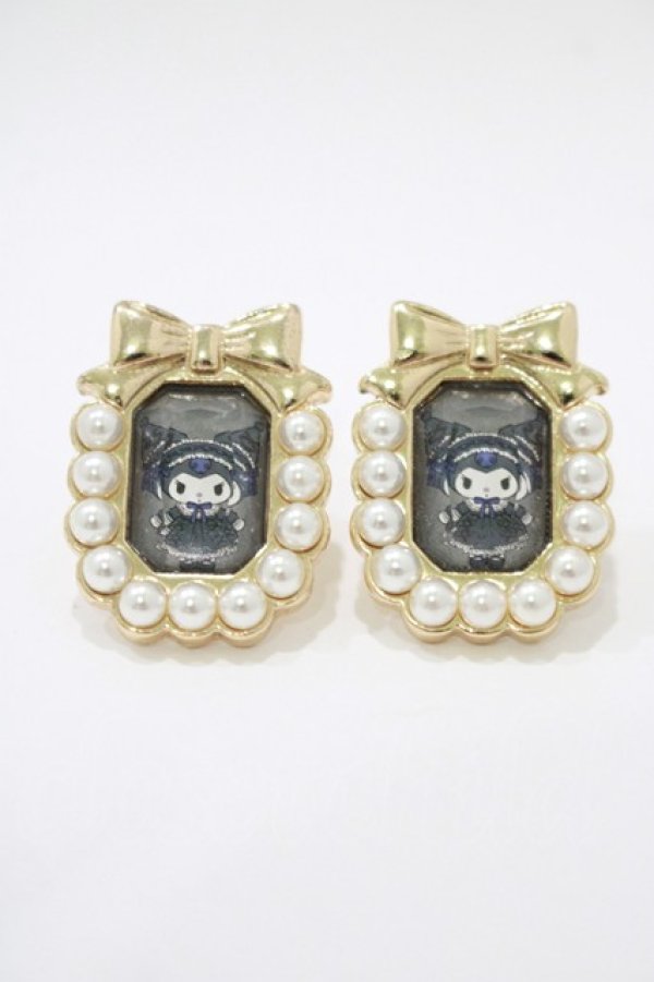 画像1: m petit by misako / AM*クロミイヤリング  ブラック H-25-12-05-067-LO-AC-NS-ZH (1)