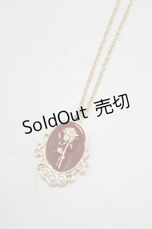 画像: m petit by misako / AMフラワーネックレス  レッド H-25-12-05-069-LO-AC-NS-ZH