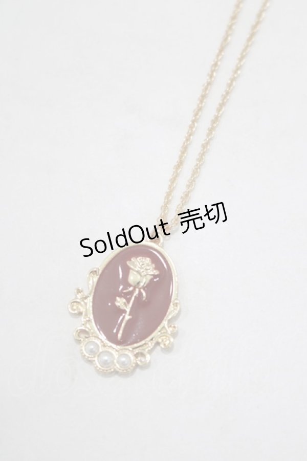 画像1: m petit by misako / AMフラワーネックレス  レッド H-25-12-05-069-LO-AC-NS-ZH (1)