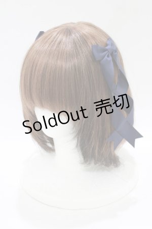 画像: LOTUS ribbon / ツインテールリボンバレッタ  ネイビー H-25-12-05-075-EL-ZA-NS-ZH