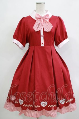 画像: Amavel / Diner Girl ワンピース  レッド H-25-12-05-006-CA-OP-NS-ZH