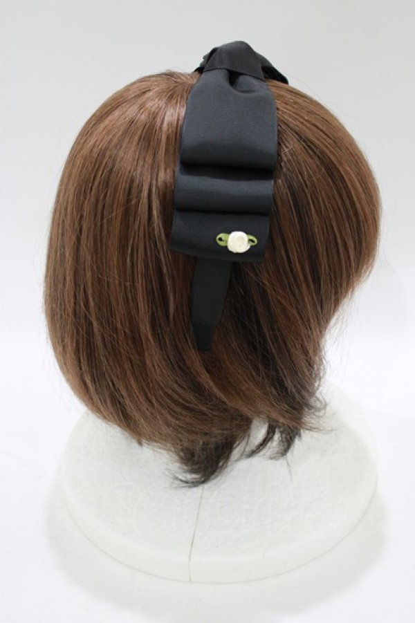 画像2: m petit by misako / AM*NIリボンカチューシャ  ブラック H-25-12-05-076-LO-AC-NS-ZH (2)