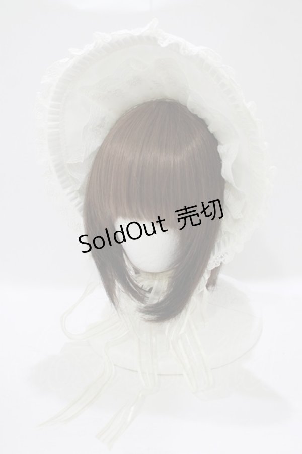 画像1: BABY,THE STARS SHINE BRIGHT / ミカエルの祝福ドールボンネット  オフ白 H-25-12-05-081-BA-AC-NS-ZH (1)