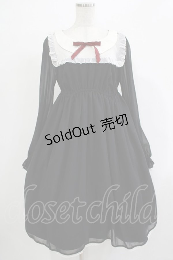 画像1: ALICE and the PIRATES / 天使の羽根シフォンワンピース Free ブラック H-25-12-05-009-PA-OP-NS-ZH (1)