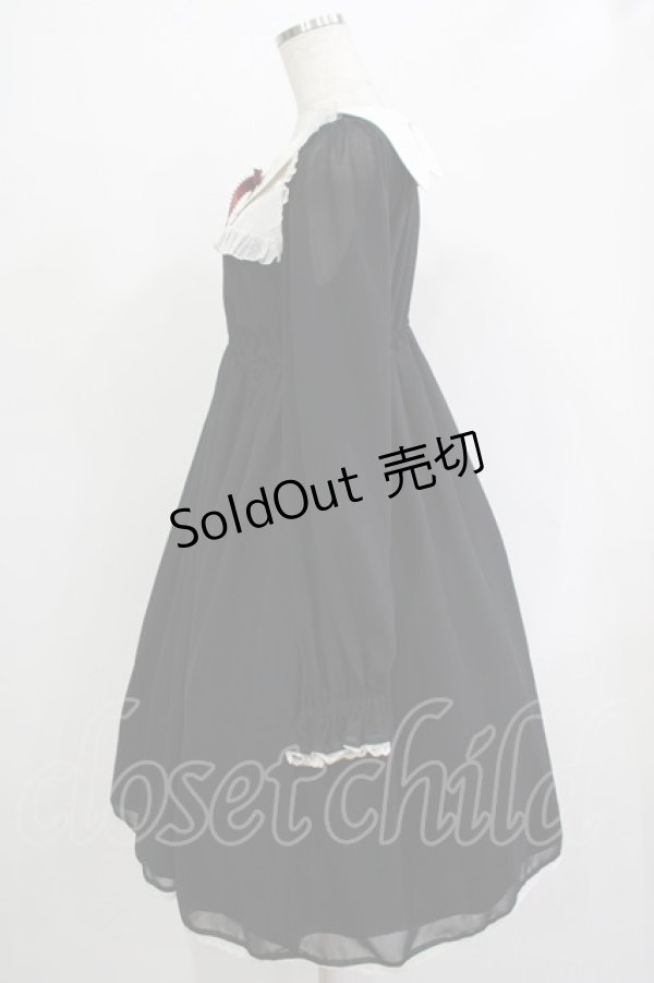 画像2: ALICE and the PIRATES / 天使の羽根シフォンワンピース Free ブラック H-25-12-05-009-PA-OP-NS-ZH (2)