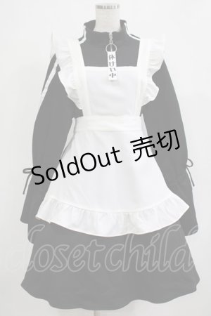 画像: Favorite / 休憩中*やさぐれメイドのジャージワンピースセット M ブラック H-25-12-05-010-LO-OP-NS-ZH