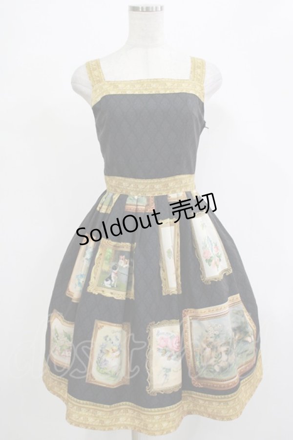 画像1: Innocent World / フランスの額縁ジャンパースカート M/93cm ブラック H-25-12-05-013-IW-OP-NS-ZH (1)