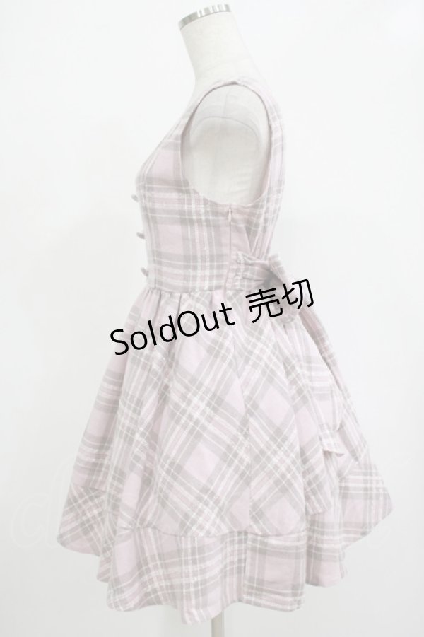 画像2: LIZ LISA / チェックジャンパースカート Free ピンク H-25-12-05-019-LO-OP-NS-ZH (2)