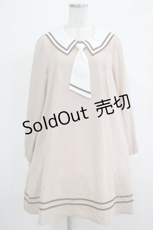 画像: Amavel / セーラーワンピース Free ベージュ H-25-12-05-021-CA-OP-NS-ZH