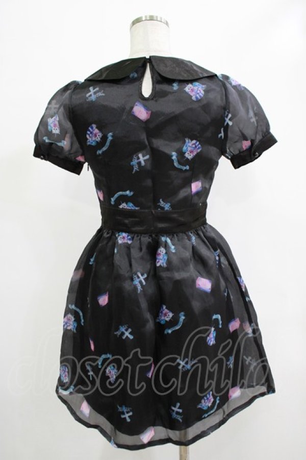 画像3: 【SALE】kokokim / Necorn総柄ワンピース  ブラック H-25-12-06-027-LO-OP-KB-ZT118 (3)