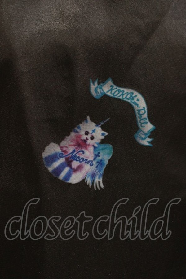 画像4: 【SALE】kokokim / Necorn総柄ワンピース  ブラック H-25-12-06-027-LO-OP-KB-ZT118 (4)