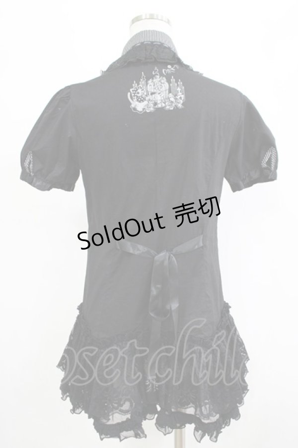 画像3: HANGRY&ANGRY / ANGRYレースフリルシャツチュニック  ブラック H-25-12-06-028-HN-BL-KB-ZH (3)