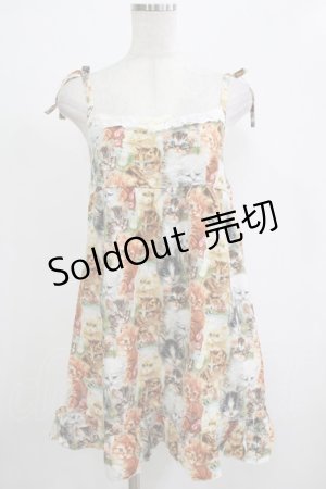 画像: Nile Perch / キャットプリントキャミワンピース   H-25-12-06-029-LO-OP-KB-ZH