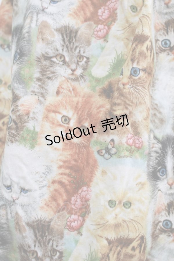 画像4: Nile Perch / キャットプリントキャミワンピース   H-25-12-06-029-LO-OP-KB-ZH (4)