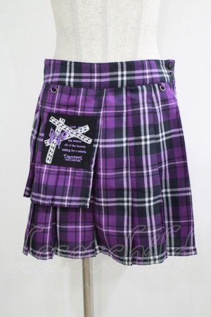 画像: Deorart / タータンチェックプリーツスカート  パープル H-25-12-06-033-PU-SK-KB-ZH
