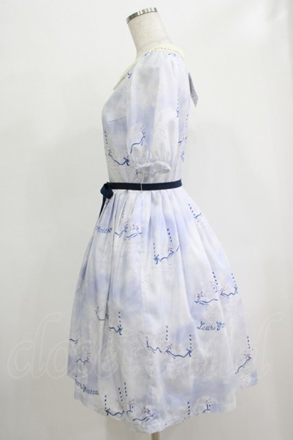 画像2: Leur Getter / Dreamy Carousel袖付ワンピース M ブルー H-25-12-06-004-LU-OP-KB-ZH (2)