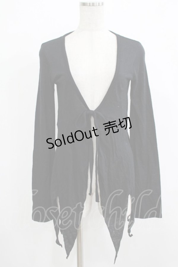 画像1: BPN / イレギュラーカーディガン  ブラック H-25-12-06-045-GO-TO-KB-ZH (1)