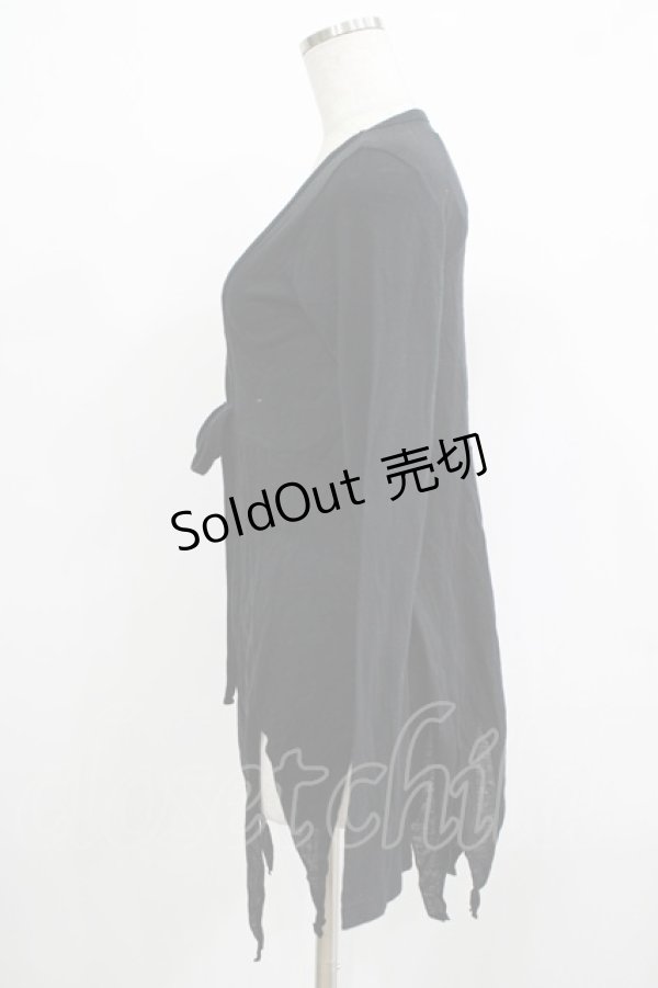 画像2: BPN / イレギュラーカーディガン  ブラック H-25-12-06-045-GO-TO-KB-ZH (2)