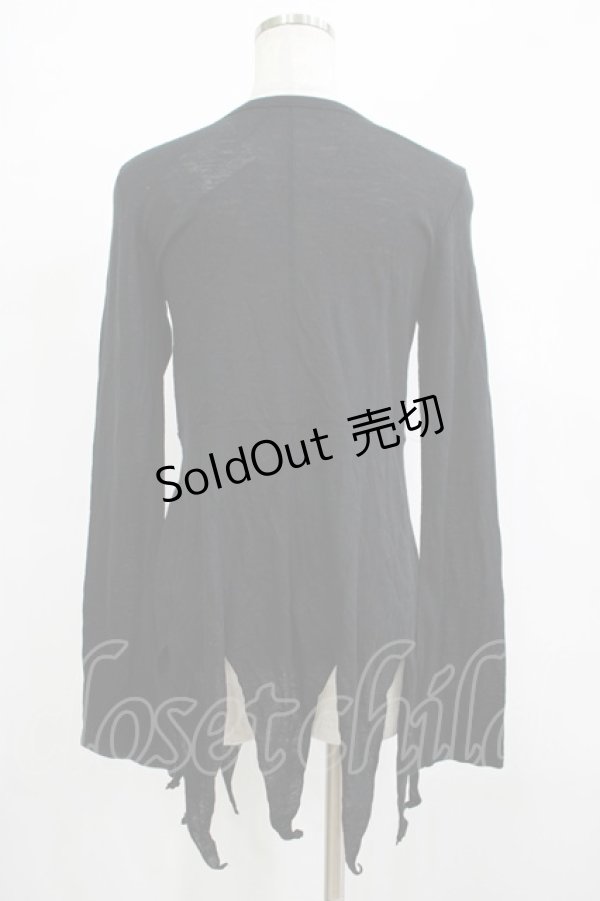 画像3: BPN / イレギュラーカーディガン  ブラック H-25-12-06-045-GO-TO-KB-ZH (3)