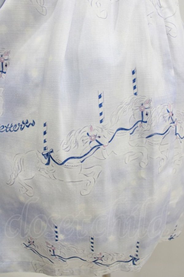 画像4: Leur Getter / Dreamy Carousel袖付ワンピース M ブルー H-25-12-06-004-LU-OP-KB-ZH (4)