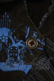 画像5: HANGRY&ANGRY / チェックフリルプリントボレロ  黒×青 H-25-12-06-046-HN-TO-KB-ZH (5)