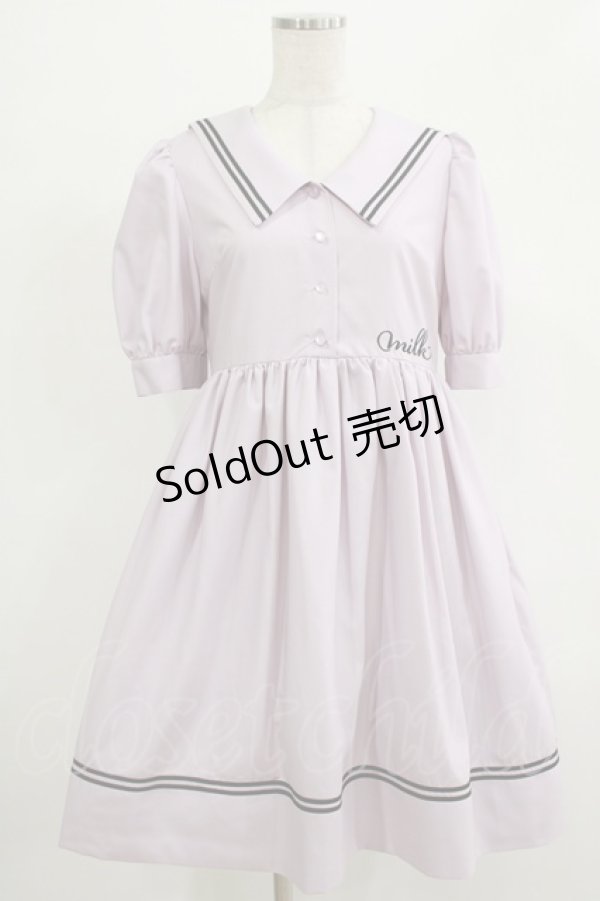 画像1: 【SALE】MILK / Sailor puffワンピース  ラベンダーピンク H-25-12-06-005-ML-OP-KB-ZH (1)