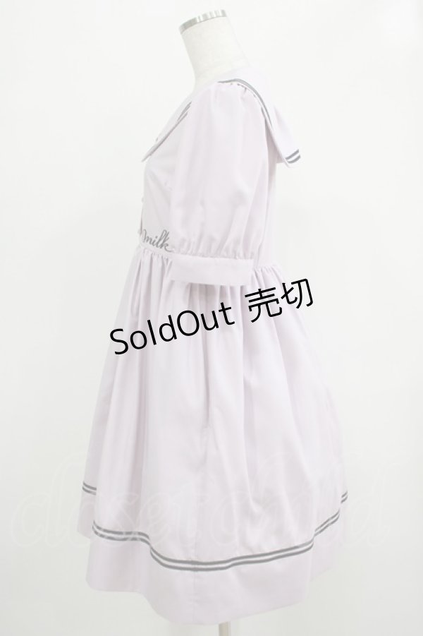 画像2: 【SALE】MILK / Sailor puffワンピース  ラベンダーピンク H-25-12-06-005-ML-OP-KB-ZH (2)