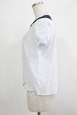 画像2: 【SALE】MILK / グッドガールブラウス  サックス×ネイビー H-25-12-06-052-ML-BL-KB-ZT117 (2)