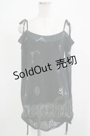 画像: NAOTO SEVEN / オフショルトップス  ブラック H-25-12-06-053-HN-TO-KB-ZH