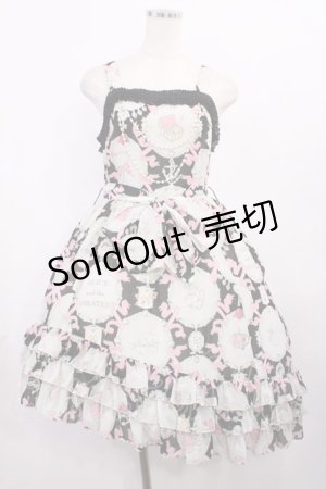 画像: ALICE and the PIRATES / 宝石柄シフォンジャンパースカート Free ブラック H-25-12-06-1001-PA-OP-NS-ZH