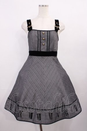 画像: Amavel / 裾フロッキープリントジャンスカ Free グレー H-25-12-06-1008-CA-OP-NS-ZH