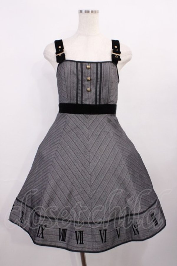 画像1: Amavel / 裾フロッキープリントジャンスカ Free グレー H-25-12-06-1008-CA-OP-NS-ZH (1)