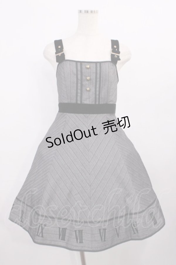 画像1: Amavel / 裾フロッキープリントジャンスカ Free グレー H-25-12-06-1008-CA-OP-NS-ZH (1)