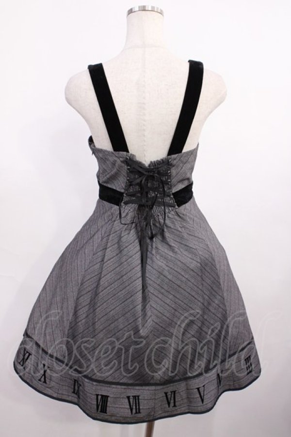 画像2: Amavel / 裾フロッキープリントジャンスカ Free グレー H-25-12-06-1008-CA-OP-NS-ZH (2)