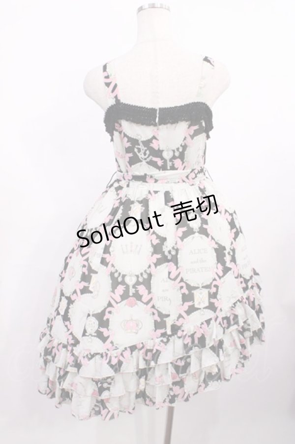 画像3: ALICE and the PIRATES / 宝石柄シフォンジャンパースカート Free ブラック H-25-12-06-1001-PA-OP-NS-ZH (3)