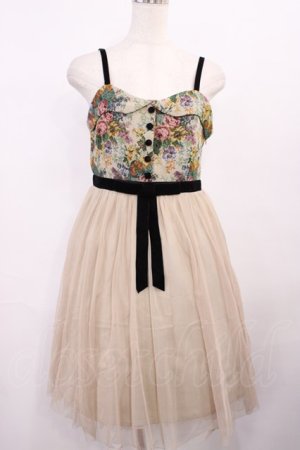 画像: an another angelus / ゴブラン×チュールキャミワンピース Free Beige H-25-12-06-1012-CA-OP-NS-ZH