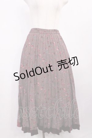 画像: axes femme / プリーツスカート M ワイン H-25-12-06-1016-AX-SK-NS-ZH